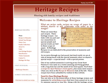 Tablet Screenshot of heritagerecipes.com